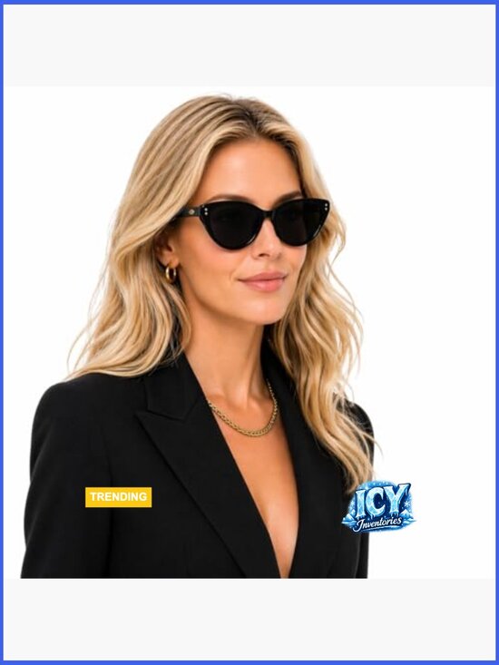 Vintage Cat-Eye Acetate Sunglasses UV Protection Non-Polarized main image 7